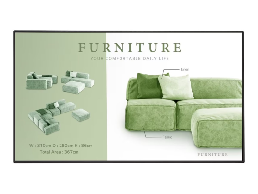 LG | 55UM5N-H | 55 " | Landscape / Portrait | 24 / 7 | WebOS | 500 cd / m² | 8 ms | 178 ° | 178 °