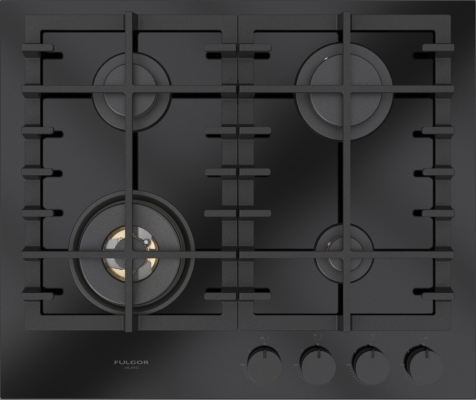 Fulgor | Hob | FPH 604 G WK BKG | Gas | Number of burners / cooking zones 4 | Knob | Black Glass