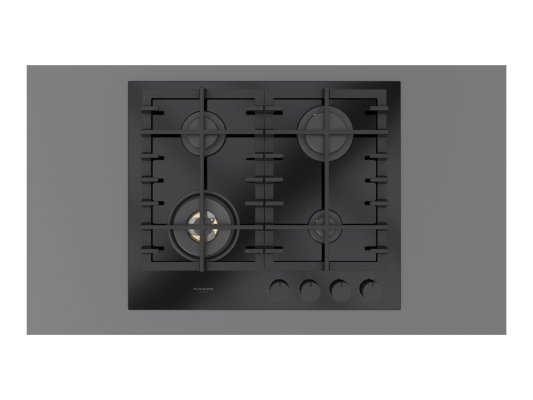 Fulgor | Hob | FPH 604 G WK BKG | Gas | Number of burners / cooking zones 4 | Knob | Black Glass