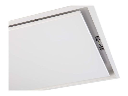 Novy | Hood | 6844 Pureline | Ceiling | Energy efficiency class A++ | Width 116.8 cm | 611 m³ / h | Remote control / Push buttons | No lighting | White
