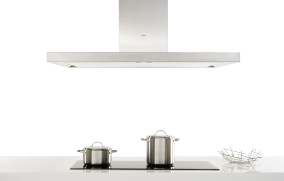 Novy 7665 Island Mounted Flatline Hood, Width 120 cm, Without motor, Stainless steel | Novy
