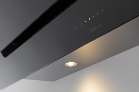 Novy 7835 Wall Mounted Vision Hood, Width 90 cm, Without motor, Black | Novy