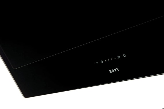 Novy 7838 Wall Mounted Vision Hood, Width 90 cm, Max extraction power 490 m³ / h, Black | Novy