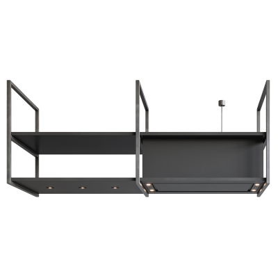 Novy 15009 Island Mounted Pureline Frame Hood, Width 90 cm, Max extraction power 497 m³ / h, Black | Novy