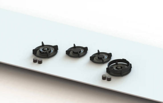Novy | Drum Top Hob | 56014 | Gas | Number of burners / cooking zones 4 | Knobs | Black