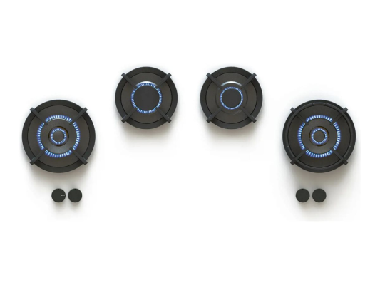 Novy | Drum Top Hob | 56014 | Gas | Number of burners / cooking zones 4 | Knobs | Black