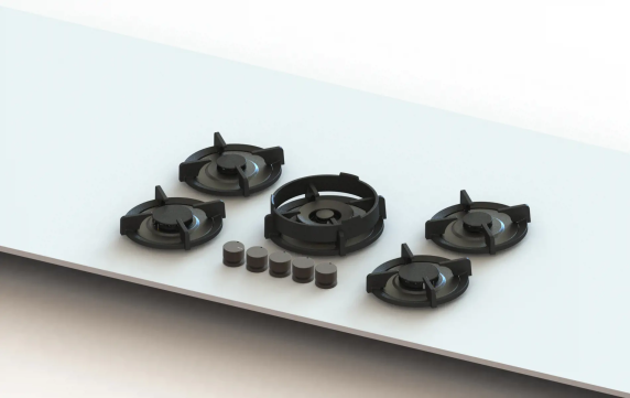 Novy | Elbrus Top Hob | 56016 | Gas | Number of burners / cooking zones 5 | Knobs | Black