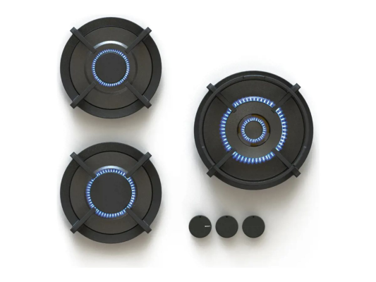 Novy | Capital Top Hob | 56006 | Gas | Number of burners / cooking zones 3 | Knobs | Black