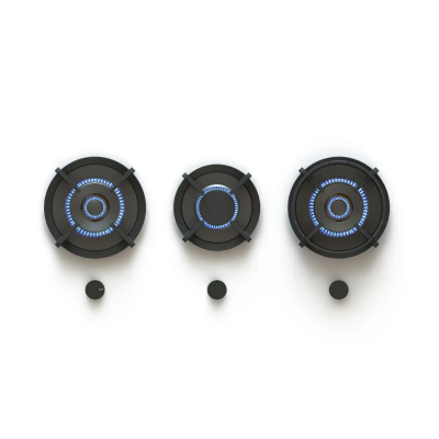 Novy | Cusin Top Hob | 56008 | Gas | Number of burners / cooking zones 3 | Knobs | Black