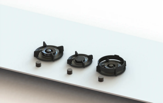 Novy | Cusin Top Hob | 56008 | Gas | Number of burners / cooking zones 3 | Knobs | Black