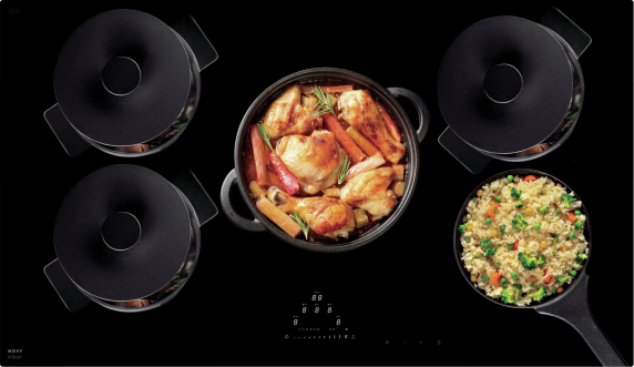 Novy | Hob | 1778 Pro | Induction | Number of burners / cooking zones 5 | Slider touch | Timer | Black