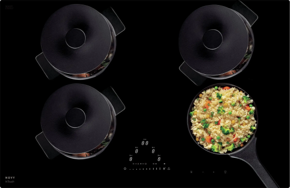 Novy | Hob | 1775 Pro | Induction | Number of burners / cooking zones 4 | Slider touch | Timer | Black