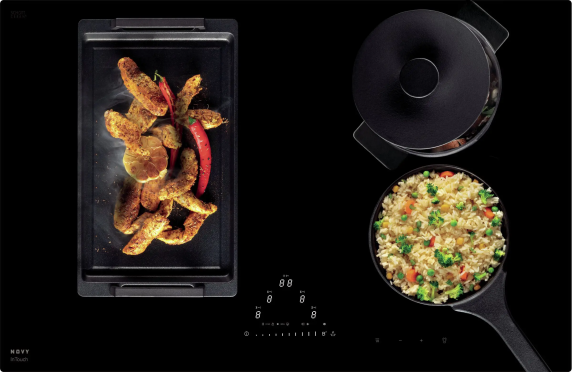 Novy | Hob | 1775 Pro | Induction | Number of burners / cooking zones 4 | Slider touch | Timer | Black