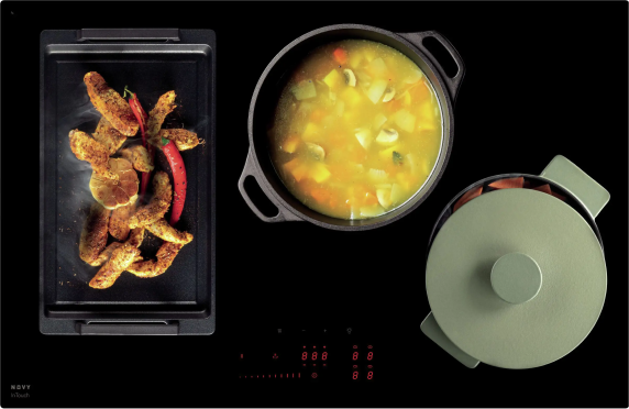 Novy | Hob | 1726 Power | Induction | Number of burners / cooking zones 4 | Slider touch | Timer | Black