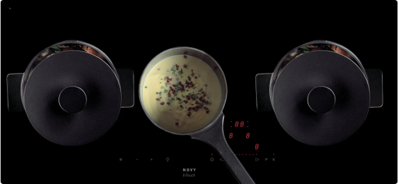 Novy | Hob | 1757 Comfort | Induction | Number of burners / cooking zones 3 | Slider touch | Timer | Black