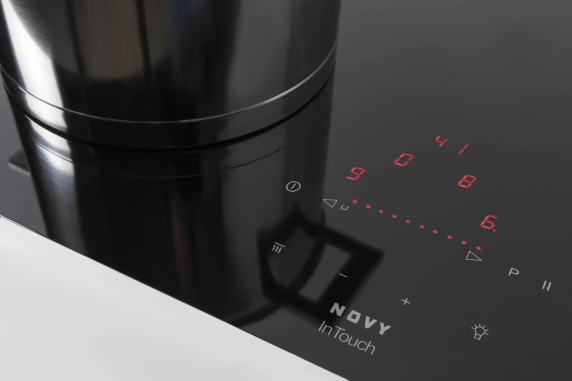 Novy | Hob | 1757 Comfort | Induction | Number of burners / cooking zones 3 | Slider touch | Timer | Black