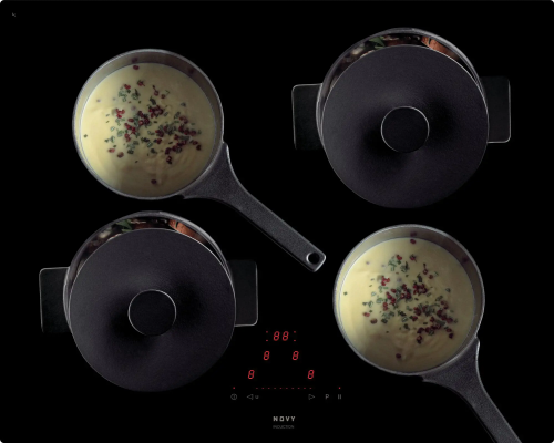 Novy | Hob | 1753 Comfort | Induction | Number of burners / cooking zones 4 | Slider touch | Timer | Black