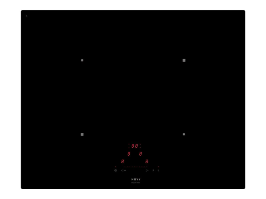 Novy | Hob | 1753 Comfort | Induction | Number of burners / cooking zones 4 | Slider touch | Timer | Black