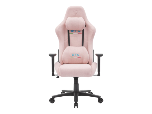 Onex Short Pile Linen; Metal; Nylon base | Gaming Chairs | STC Snug L Series | Pink