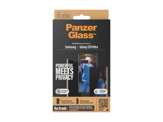 PanzerGlass Privacy Screen Protector Samsung Galaxy S 2024 Ultra | Ultra-Wide Fit wA | PanzerGlass