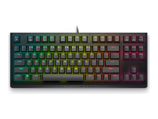 Dell Alienware Tenkeyless AW420K | Gaming Keyboard | Wired | EN | Dark Side of the Moon | CHERRY MX Red