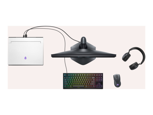 Dell Alienware Tenkeyless AW420K | Gaming Keyboard | Wired | EN | Dark Side of the Moon | CHERRY MX Red