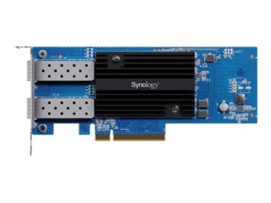 Synology E25G30-F2 Dual-port 25GbE SFP28 add-in card designed to accelerate bandwidth-intensive workflows | Synology E25G30-F2 | 25 GT / s | PCIe 3.0 x8