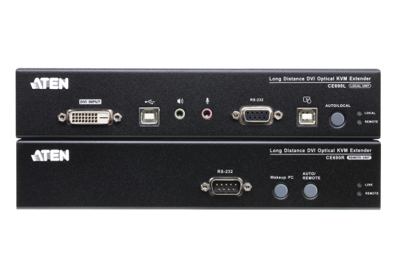 Aten USB DVI Optical KVM Extender | CE690 | 1920 x 1200 at 20km