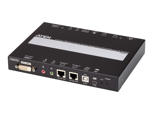 Aten 1-Port / Remote Share Access Single port DVI KVM over IP Switch | CN9600