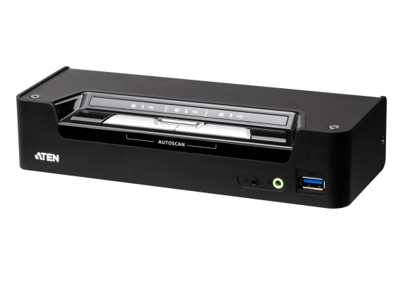 Aten 3-Port USB-C DisplayPort Hybrid KVMP™ Switch with power adapter | CS1953