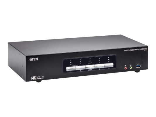 Aten 4-Port USB3.0 4K DisplayPort Triple Display KVMP Switch | CS1964