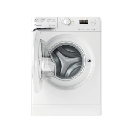INDESIT | Washing Machine | MTWSA 61294 W EE | Energy efficiency class C | Front loading | Washing capacity 6 kg | 1200 RPM | Depth 42.5 cm | Width 59.5 cm | Display | LED | White