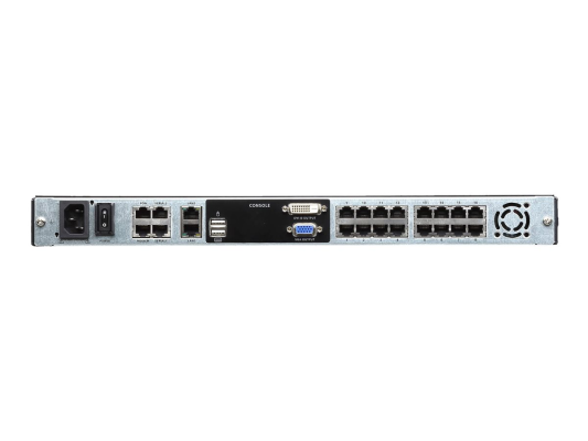 Aten | 16-Port Cat 5 Dual Rail 19" LCD KVM over IP Switch with Virtual Media | KL1116VNA-AG | 1 x USB Type-A Female
