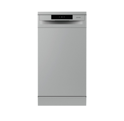 Dishwasher | GS520E15S | Free standing | Width 45 cm | Number of place settings 9 | Number of programs 5 | Energy efficiency class E | Display | AquaStop function | Grey