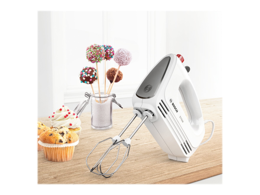 Bosch | Hand Mixer | MFQ22100 CleverMixx | Hand Mixer | 375 W | Number of speeds 4 | Turbo mode | White / Dark Grey