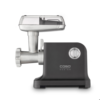 Caso | Meat Grinder | FW 2000 | Black | 2000 W | Number of speeds 2 | Throughput (kg / min) 2.5 | 3 perforated discs, Shortbread attachment with 4 moulds, Sausage filler, Stuffer, Drip tray