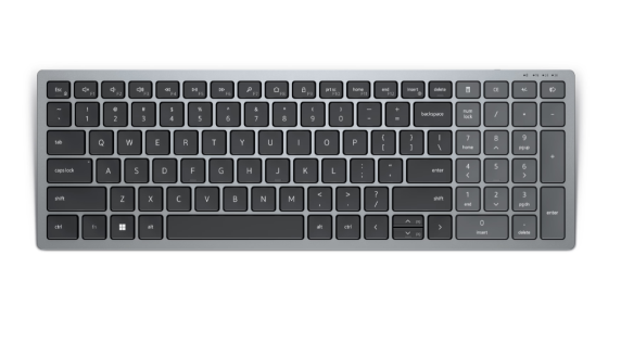 Dell | Keyboard | KB740 | Keyboard | Wireless | Russian | Titan Gray | 2.4 GHz, Bluetooth 5.0 | 506 g