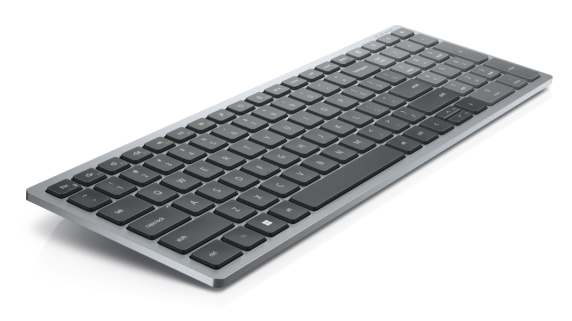 Dell | Keyboard | KB740 | Keyboard | Wireless | Russian | Titan Gray | 2.4 GHz, Bluetooth 5.0 | 506 g