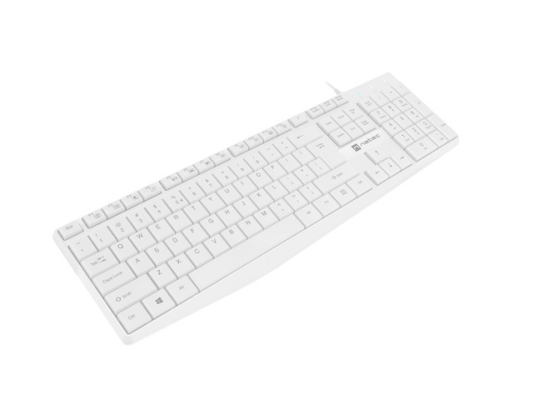 Natec | Keyboard | Nautilus NKL-1951 | Keyboard | Wired | US | White | USB Type-A | 390 g
