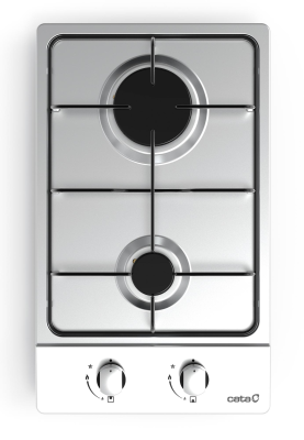 CATA | Hob | GI 3002 X | Gas | Number of burners / cooking zones 2 | Rotary knobs | Stainless steel