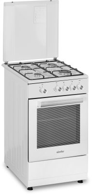 Simfer | Cooker | 4401SGRBB.1 | Hob type Gas | Oven type Gas | White | Width 50 cm | Depth 55 cm | 49 L