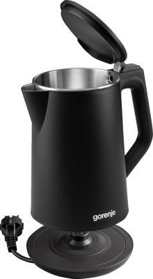 Gorenje | Kettle | K15DWBK | Electric | 2200 W | 1.5 L | Stainless steel | 360° rotational base | Black