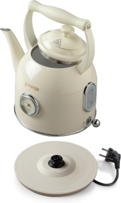 Gorenje | Kettle | K17CLIN | Electric | 2000 W | 1.7 L | Plastic / Metal | 360° rotational base | Ivory