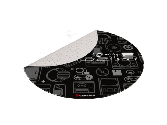 GENESIS Tellur 300 Round Gear Protective Floor Mat, 100cm, Black | Genesis Protective Floor Mat Tellur 300 Round Gear Polyester | Floor Mat | Multicolor