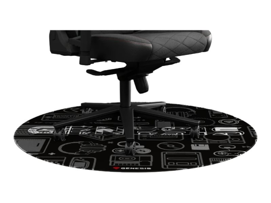 GENESIS Tellur 300 Round Gear Protective Floor Mat, 100cm, Black | Genesis Protective Floor Mat Tellur 300 Round Gear Polyester | Floor Mat | Multicolor