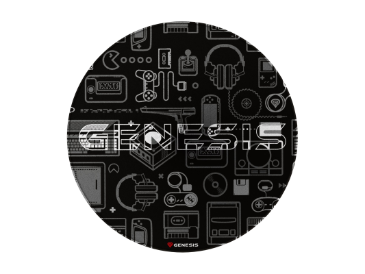 GENESIS Tellur 300 Round Gear Protective Floor Mat, 100cm, Black | Genesis Protective Floor Mat Tellur 300 Round Gear Polyester | Floor Mat | Multicolor