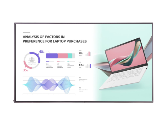 LG | 75UH5J-M | 75 " | Landscape / Portrait | 24 / 7 | WebOS | 500 cd / m² | 6 ms | 178 ° | 178 °