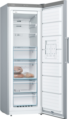 Bosch | Freezer | GSN33VLEP | Energy efficiency class E | Upright | Free standing | Height 176 cm | Total net capacity 225 L | No Frost system | Stainless Steel