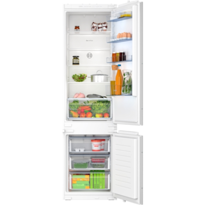 Bosch | Refrigerator | KIN96NSE0 Series 2 | Energy efficiency class E | Built-in | Combi | Height 193.5 cm | No Frost system | Fridge net capacity 215 L | Freezer net capacity 75 L | 34 dB | White