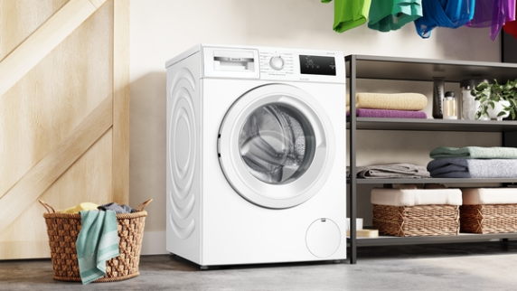 Bosch | Washing Machine | WAN2401LSN | Energy efficiency class A | Front loading | Washing capacity 8 kg | 1200 RPM | Depth 59 cm | Width 59.8 cm | Display | LED | Steam function | White
